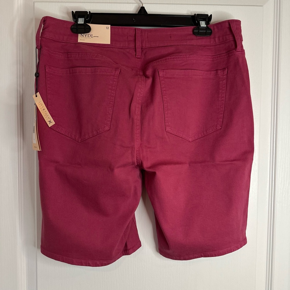 NYDJ Ella Fuchsia Jean Shorts 12 NWT - Picture 4 of 7